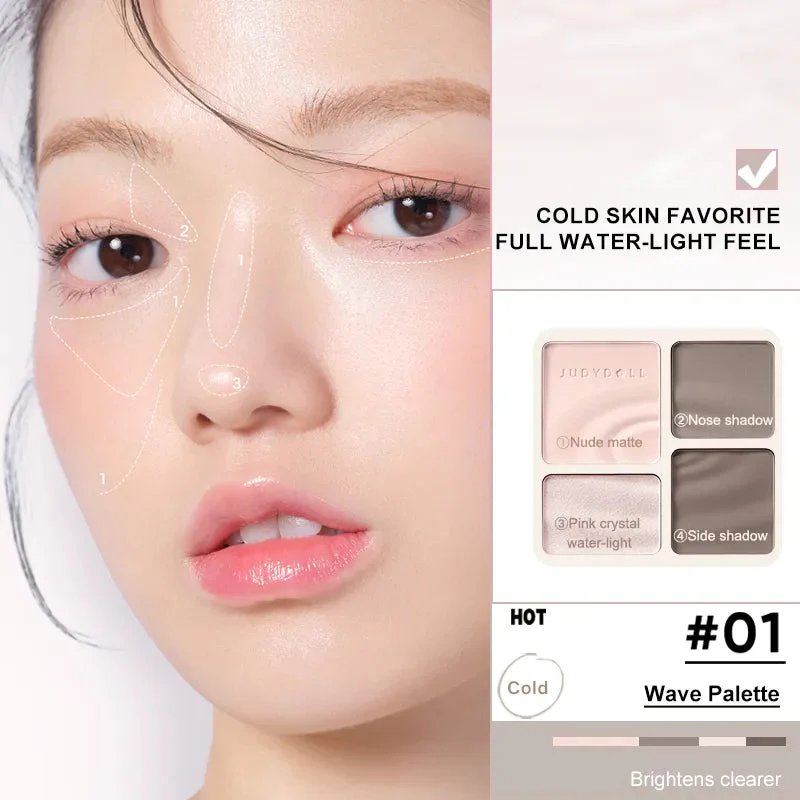 2 IN 1 Highlighter Contour Palette - Image 5