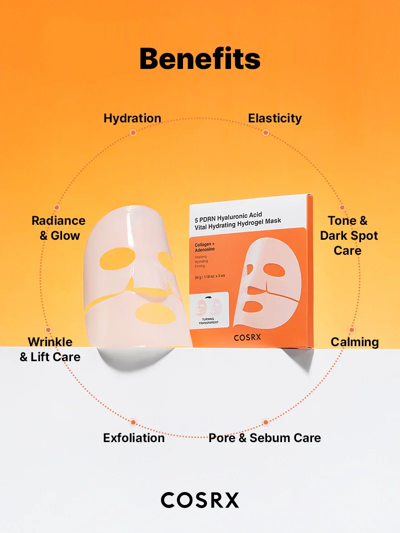 5 PDRN Hyaluronic Acid Vital Hydrating Hydrogel Mask Set - Image 4