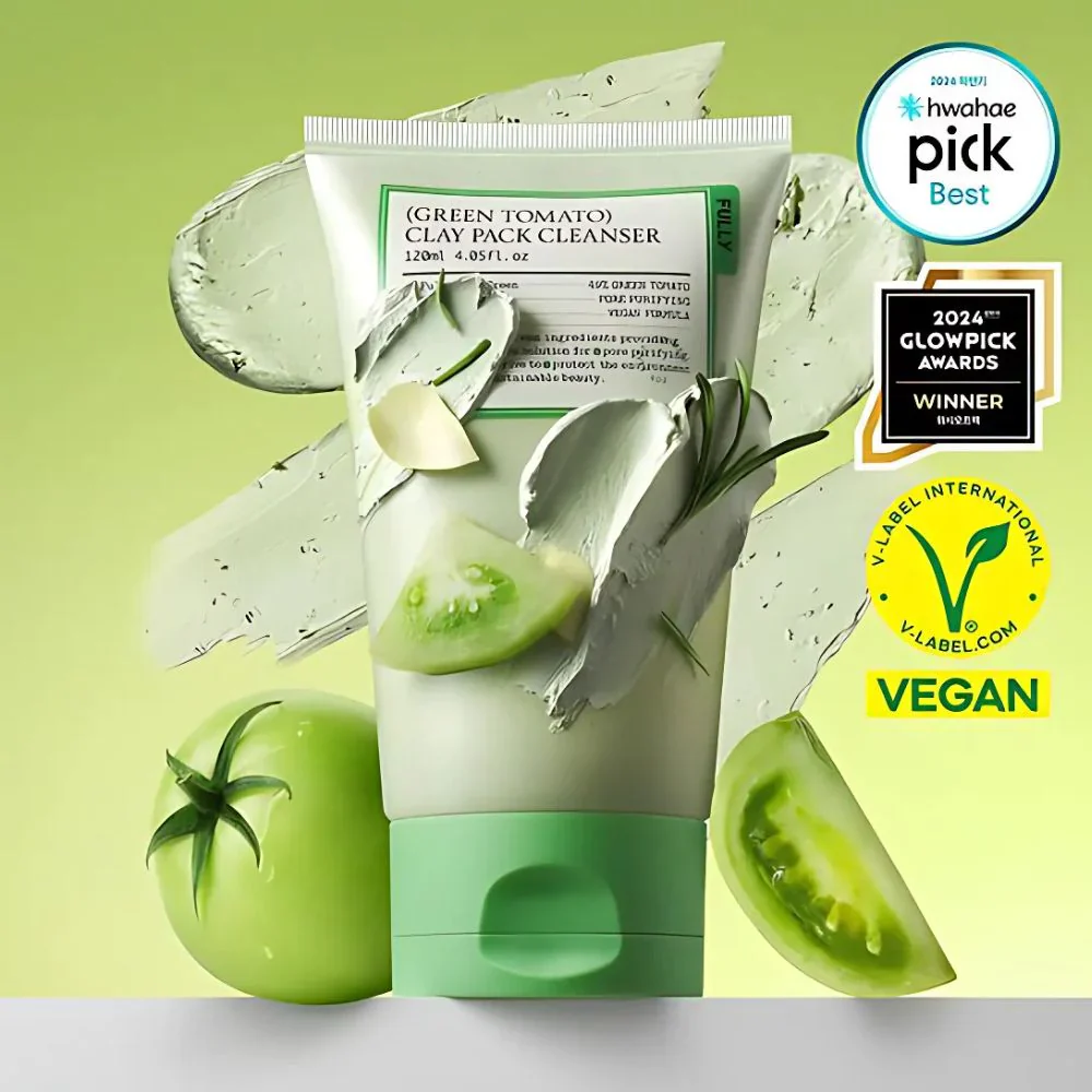 Green Tomato Clay Pack Cleanser - Image 3