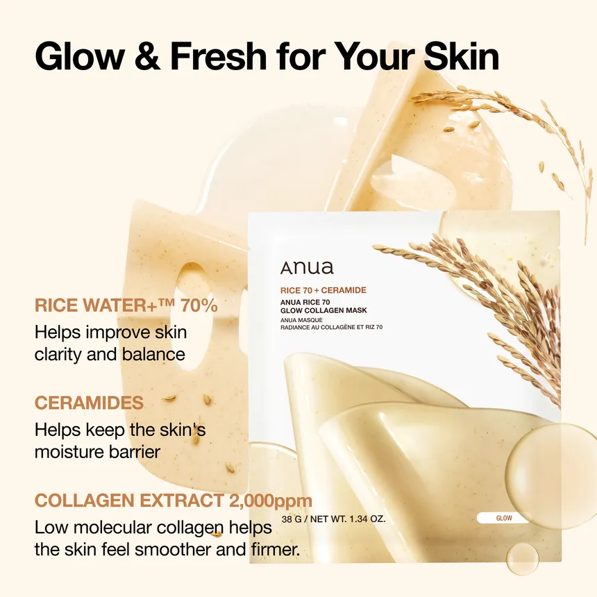 Rice 70 Glow Collagen Mask - Image 4